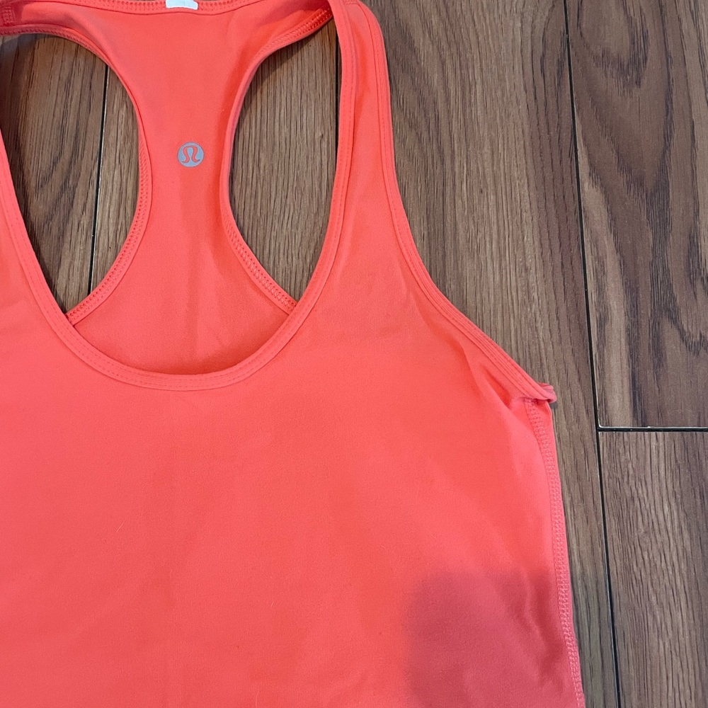 Lululemon Women's Orange Racerback Tank Top